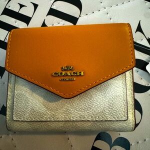 Coach Small Wallet In Colorblock Signature Canvas